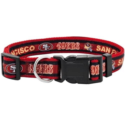 Pets First NFL San Francisco 49ers Licensed PET COLLAR, Small - Heavy-Duty, Strong, and Durable Dog Collar. Available in 31 Football Teams and 4 Sizes