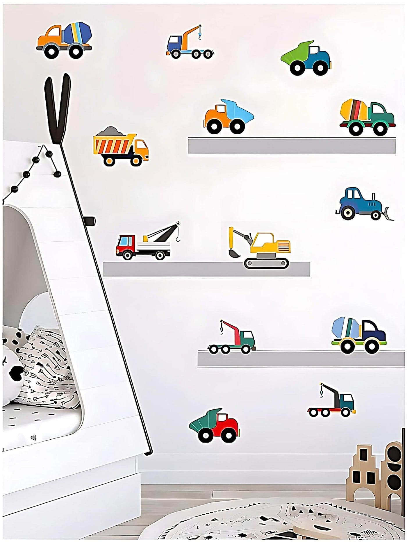 JAAMSO ROYALS Cartoon Car DIY Wall Stickers for Home, Living Room, and Wall Painting (60CM X 40CM)-Self-Adhesive