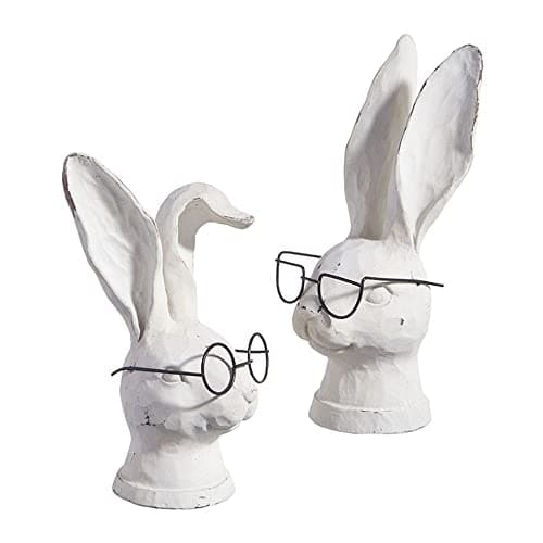 RAZ Imports 2023 Home to Roost 8 Rabbit with Glasses Assorted of 2