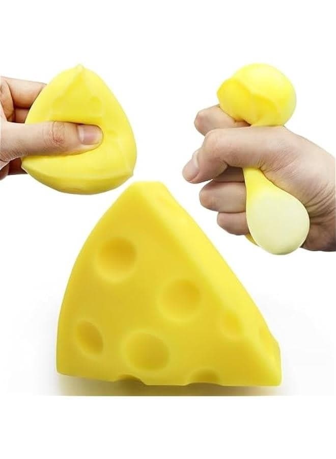 Cheese Stress Balls for Kids Squishy Fidget Toys (1PCS) Triangle Cheese Squishy Stress Ball Sensory Toys Squishy Ball Party Favors Stress Relief Toy Autism Sensory Toys for Autistic Children