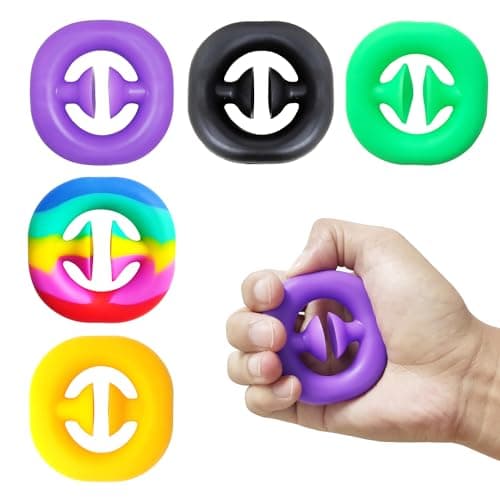 STAMI PLET 5 Pack Stress Relief Fidget Snapper Toy Suction Cup Fidget Toy snap Toy Gift for ChristmasParty Popper Noise Maker Finger Sensory Toys Gift for Kids Adults ADHD