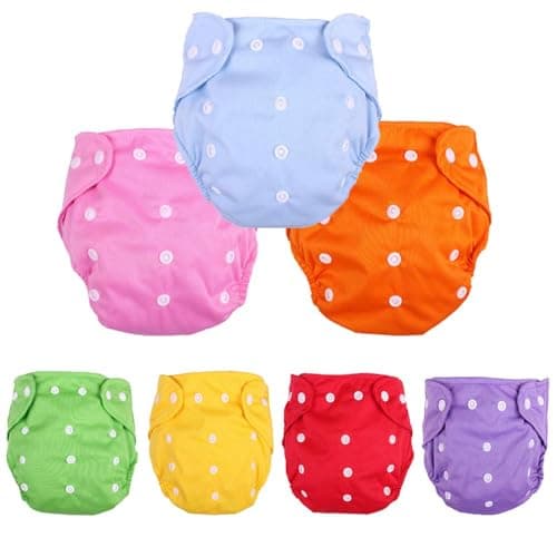 Baby Washable Reusable Cloth Diapers7pcs