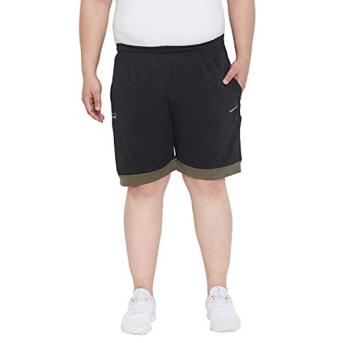 Bigbanana Men's Regular Fit Shorts (Foster,Black,4XL)