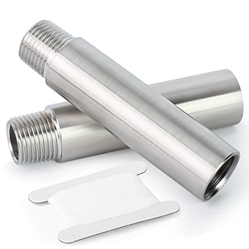 TAISHER 2PCS Stainless Steel Pipe Fittings, 1" NPT Male x 1" NPT Female Threaded, 4" Length Nipple Cast Pipe