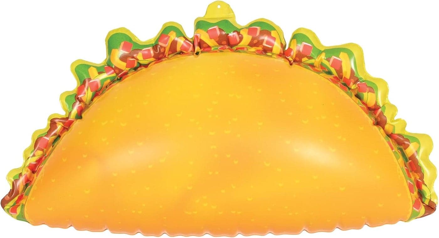 Beistle 9 x 16 Large Inflatable Taco Decoration Blow Up Accessories For Mexican Theme Cinco De Mayo Fiesta Party Supplies Multicolor