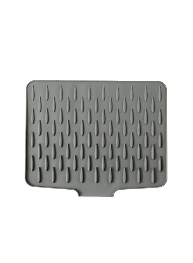 Food-Grade Silicone Drying Mat For Kitchen Sink, Sloped Dish Drainer Pad With Heat Insulation, Multi-Function Non-Slip Counter Protector For Fruit Drying And Cutting Board