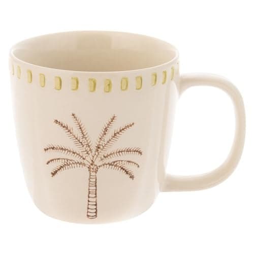 Karma, 10 oz Palm Tree Coffee Mug - Cute Coffee and Tea Mug - Ceramic Coffee Mugs for Women and Men