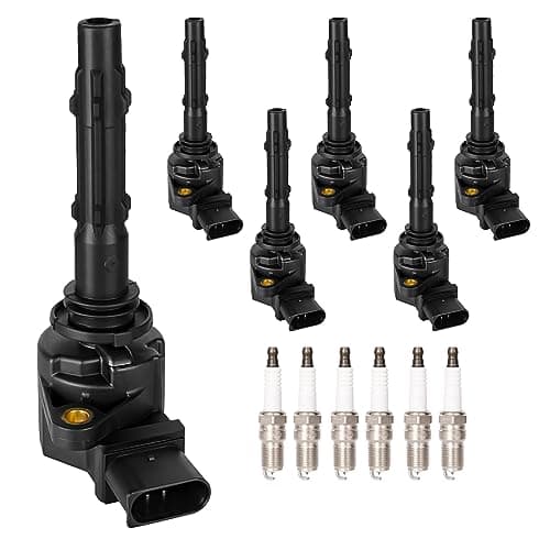 Set of 6 Ignition Coil Pack Spark Plugs Fits for 2006 2007 2008 2009 2010 2011 2012 Mercedes Benz E350 ML350 R350 C230 C280 C300 C350 GLK350 SLK350 CLK350 3.5 V6 Ignition Coils Spark Plugs UF535