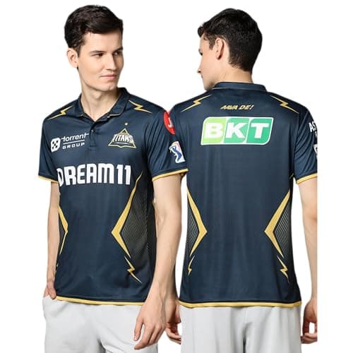 playR x GT Replica Jersey – Men's IPL Edition Half Sleeve T-Shirt, Lightweight, Breathable Cricket Sportswear for Match, Training & Casual Activewear for All Season