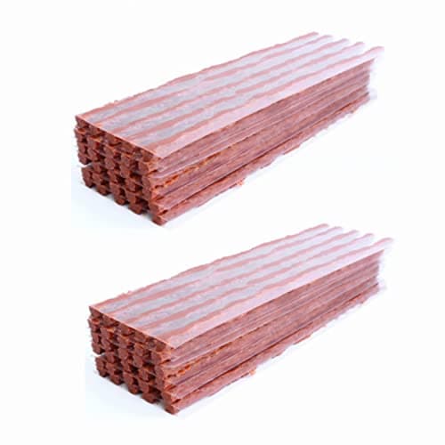Chrov 60pcs Tire Plugs Rubber Tire Repair Plugs for Tubeless OffRoad Tires Car ATV UTV Wheelbarrow 8 x14 Brown