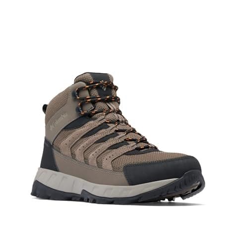 Columbia Mens Strata Trail Mid Waterproof, Mud/Desert Sun, 13