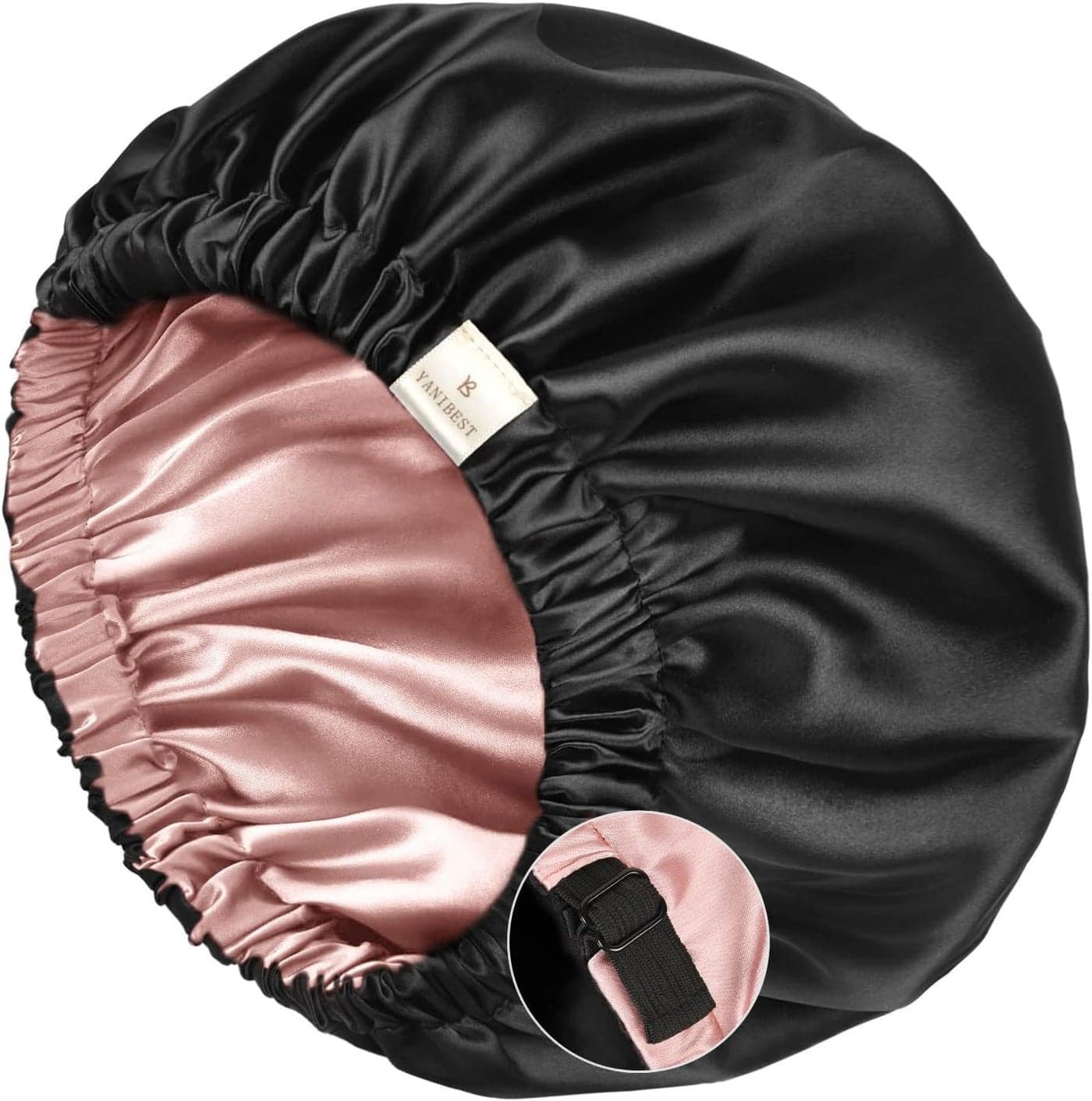 YANIBEST Silk Bonnet Satin Bonnet for Sleeping Women and Men, Adjustable Double Layer Hair Bonnet for Curly Braids Hair