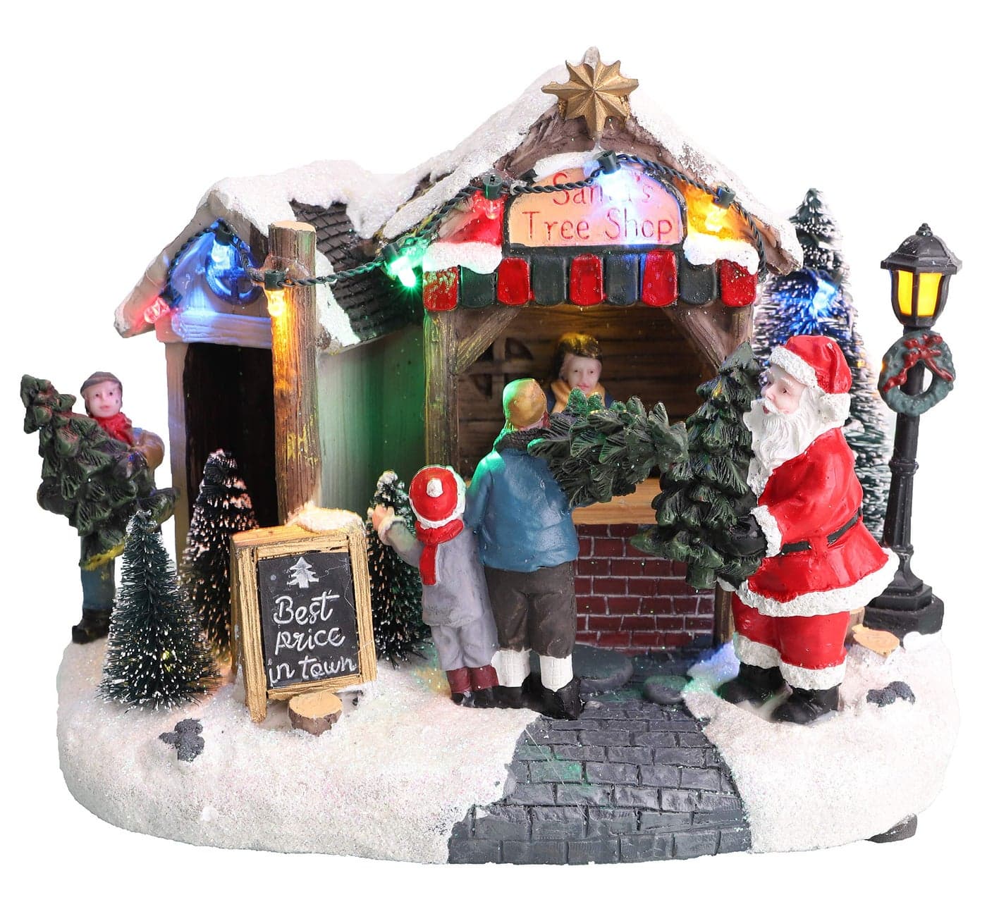 Christmas Concepts LED Light Up Christmas Village Scene 8 200mm Santas Tree Shop