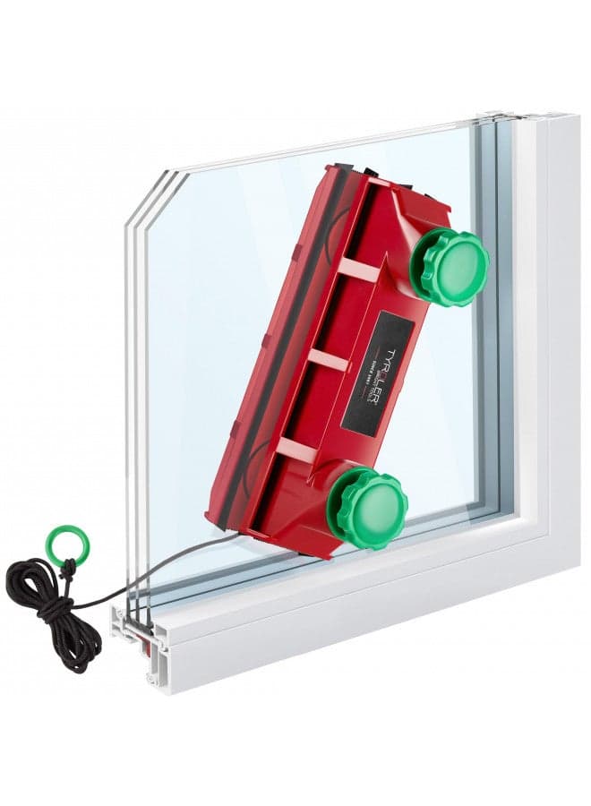Tyroler Magnetic Window Cleaner Tool | The Glider D4 Double-Sided Window Cleaner Tool Fits Windows 0.1"-1.6" Thick | Window Cleaner Magnetic Tool | Magnet Window Cleaner Tool | Magnetic Glass Cleaner