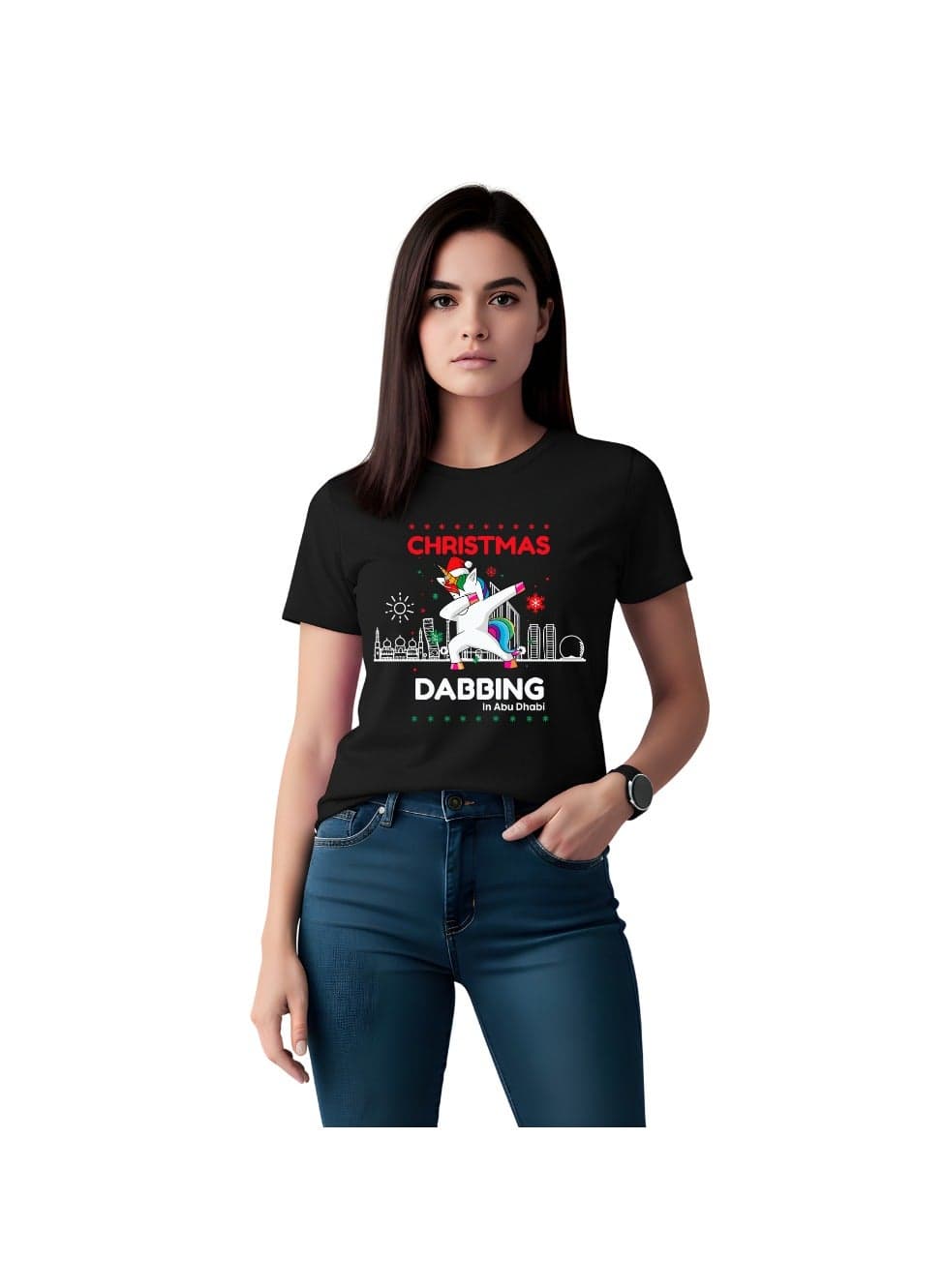 Adult Women's T-Shirt with Fun Christma Design - Gift for Friends - Parties and Gift Giving - Women's T-Shirt