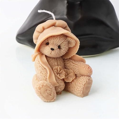 Bear Molds Bear Resin Mold Resin Casting Silicone Molds for Home Decor Candle Making Wave Spiral Mold