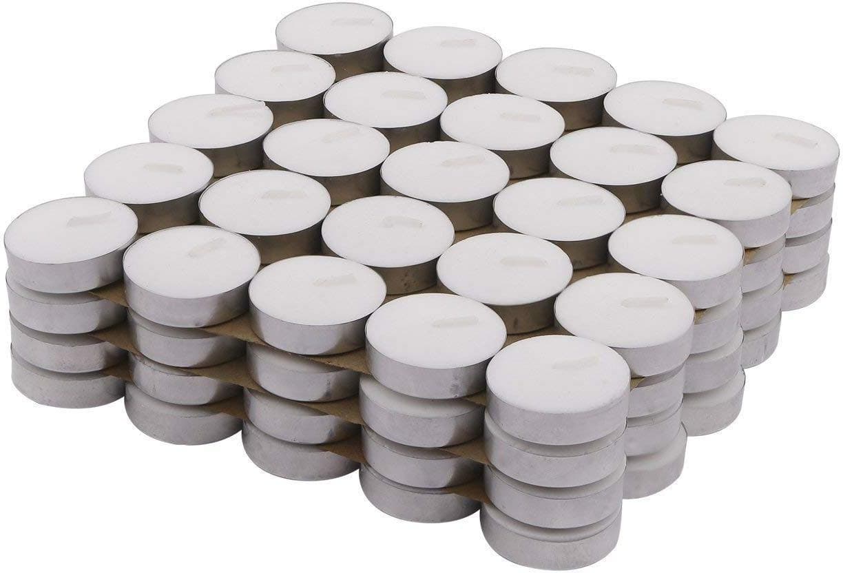 Soniya Enterprises Wax Smokeless Tealight Candle Pack of 100 Unscented