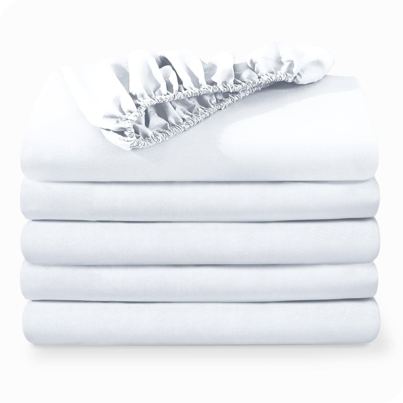 Bare Home 5Pack Fitted Bottom UltraSoft Sheets Queen Premium 1800 UltraSoft Wrinkle Resistant Microfiber Deep Pocket Queen White