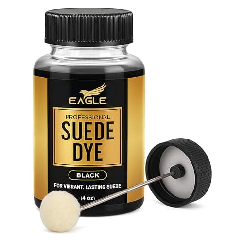 Black Suede Dye for Shoes, Boots, & Accessories – Permanent Suede Color Restorer with Built-in Applicator – Shoe Dye for Touch-Ups, Customization & Repairs – 3 fl oz