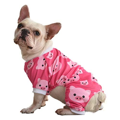 CuteBone Dog Halloween Pajamas Puppy Onesies Small Dogs Soft Pjs Coat Cat Apparel Comfy Pet Christmas Clothes Outfit Doggie Bodysuit