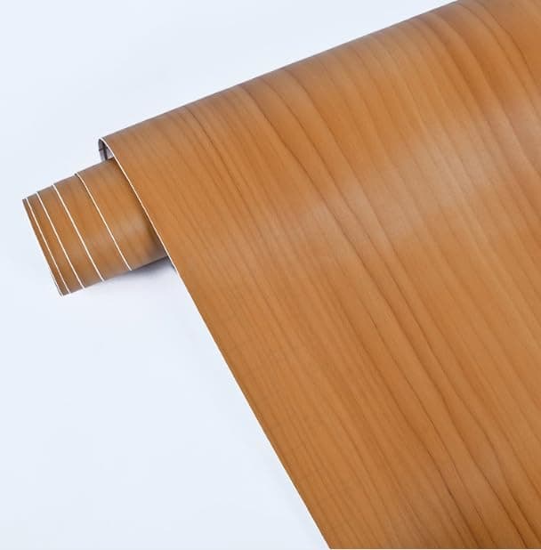 SUNBIRD Self-Adhesive Wall & Floor Covering, Marble Wood Grain Vinyl Sheet,Waterproof, Removable Oil-Resistant Floor Sticker,Peel Stick Wallpaper For Kitchen Living Room (teak Wood, 23 Inch x 3 Meter)