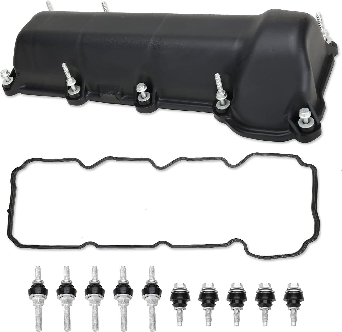 MITZONE Left Side Engine Valve Cover Kit with Gasket & Bolts for Dodge, Jeep, and RAM Vehicles