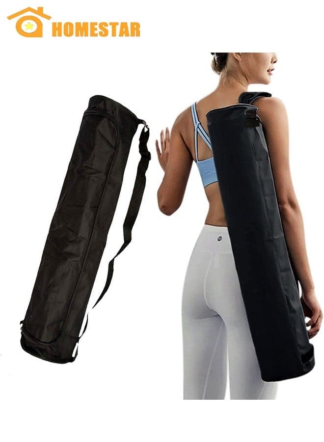 Yoga Mat Bag With Adjustable Strap, for Most Mats to Gym Class, Beach, Park, Travel, for Women and Men, Black