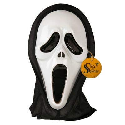 Sage Square Ghost Comic FACE MASK Fawkes Mask Anonymous Edition Face-Mask Perfect Fit Cosplay Holi Halloween Function Party (Set of 1)