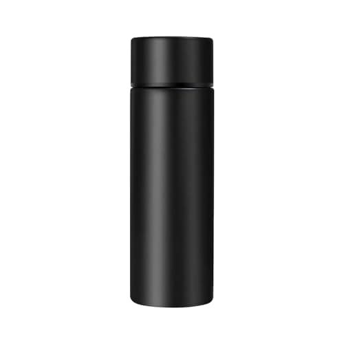 Cute Water Bottle - 5 Oz Mini Insulated Stainless Steel Bottle - Keeps Cold for 12 hours, Hot for 6 hours, Perfect for Purse or Kids Lunch Bag (Black)