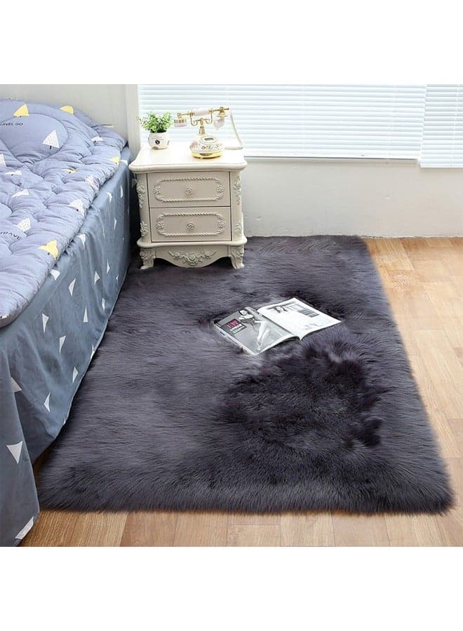 Modern Fluffy Long Pile Area Rug Non-Slip, Super Soft Decor Contemporary Carpet 200*250 Cm