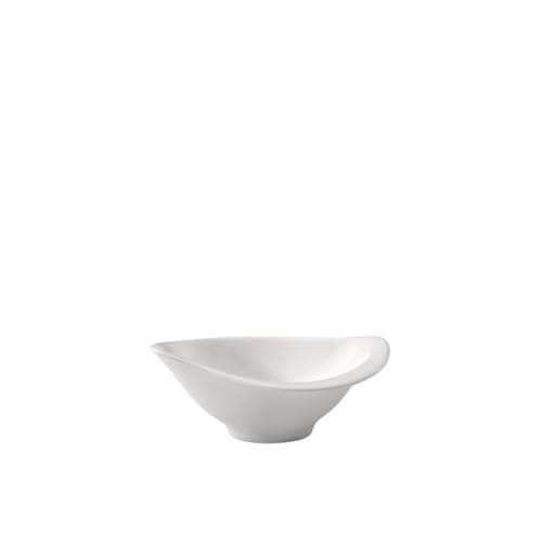 Villeroy & Boch New Cottage Special Serve Salad Collection Small Dip Bowl, 4.75 x 3 in, Small 2.75 oz Capacity, Premium Porcelain, Made in Germany, Rich, Creamy White