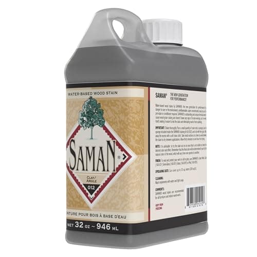 SamaN Interior Water Based Wood Stain - Natural Stain for Furniture, Moldings, Wood Paneling, Cabinets (Clay TEW-012-32, 32 oz)