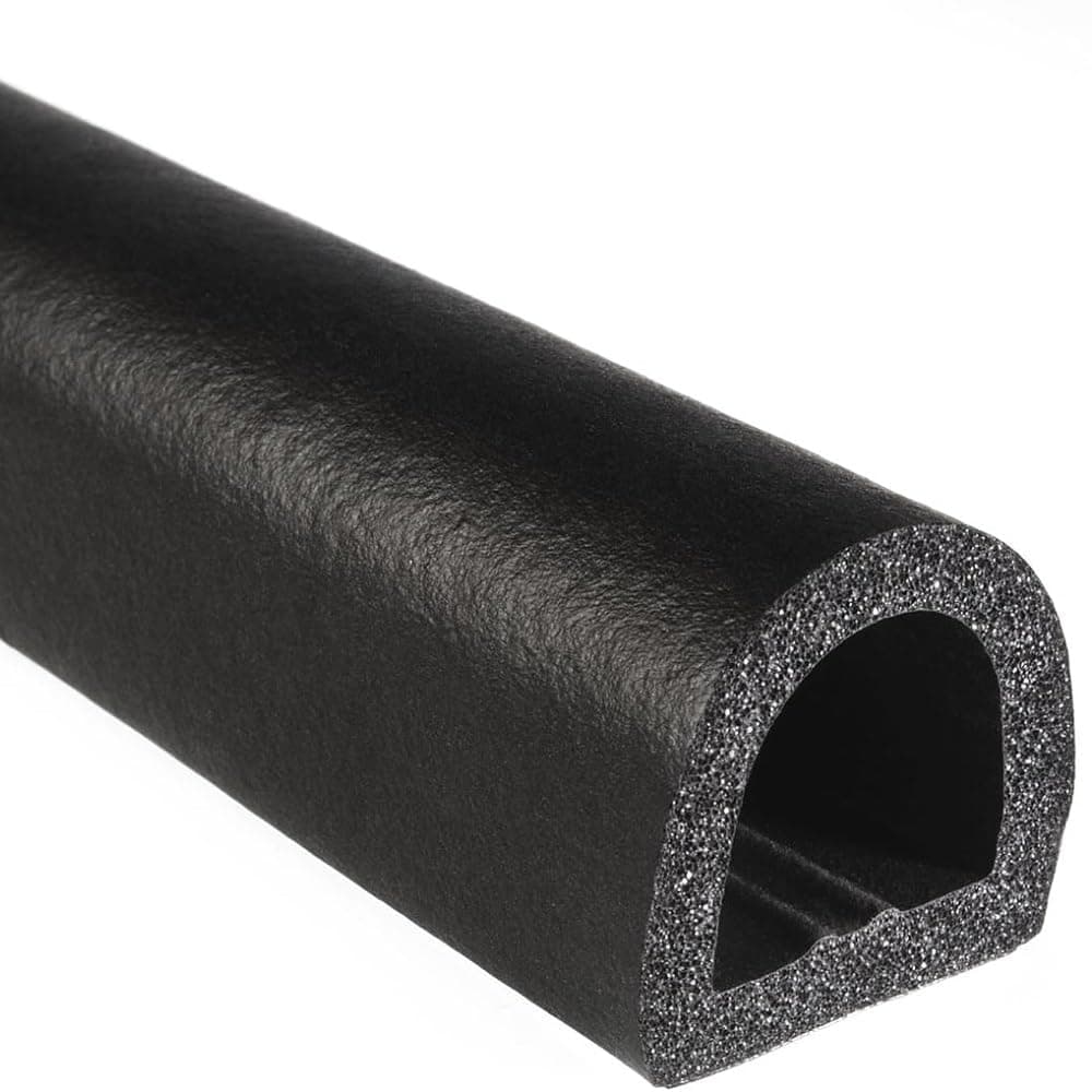 TrimLok DShaped Rubber Seal 1 Height 1 Width 125 Length EPDM Foam Seal wBT 3M High Strength Bonded Tape Weatherproofing for DoorsWindows on CarsTrucksRVsBoats
