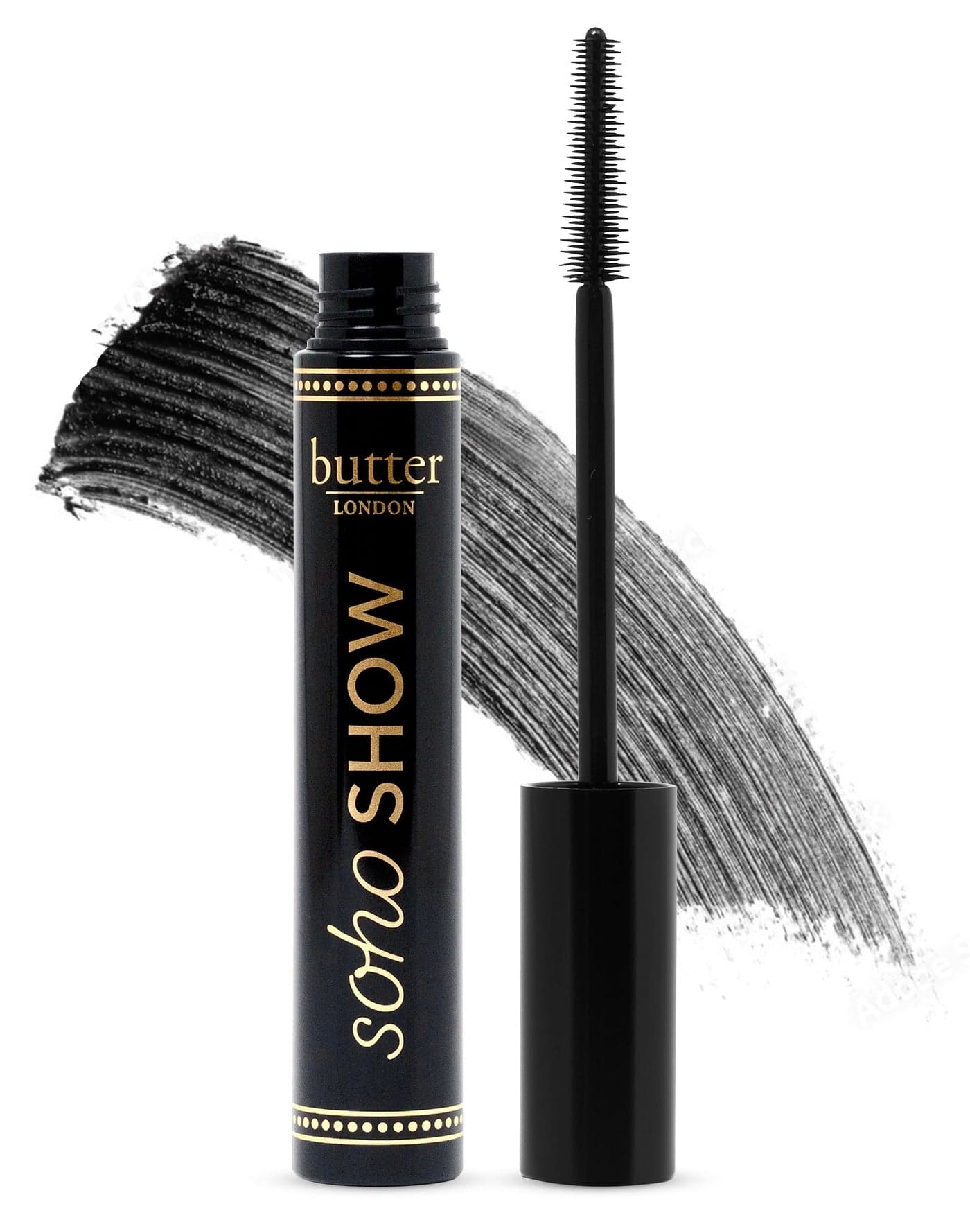 butter LONDON Lengthening Mascara, SOHO SHOW - Long-Wearing, Thickening & Volumizing Tube Mascara with Built-In Brush - Eye Lash Mascara Black for Defined, Longer & Natural-Looking Lash Lines