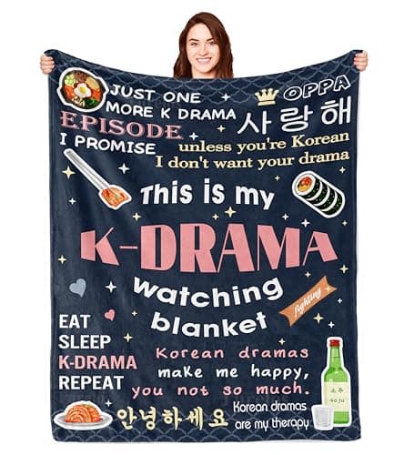 Turelos Korean Drama Gifts, Korean Gifts for Women, K Drama Gifts for Women, Kdrama Merch, K Drama, Korean Drama Blanket 60x50in, Korean Blanket, K Pop Gifts Teen Girl