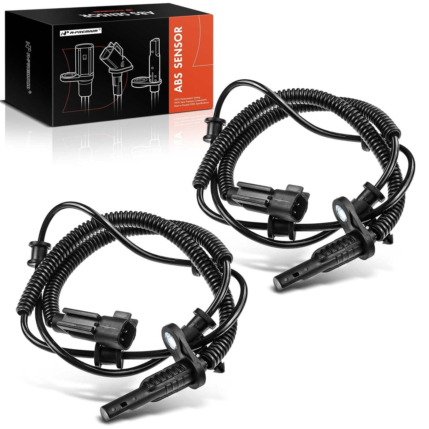 APremium ABS Wheel Speed Sensor Compatible with Ram Models 1500 20132018 1500 Classic 20192022 Rear Driver and Passenger Side 2PC Set Replace 68053861AB 68053861AC