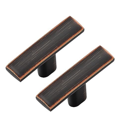 Ravinte Decor 25 Pack Cabinet Handles Single Hole Curved Cabinet Knobs Oil Rubbed Bronze Drawer Pulls for Kitchen Cupboard Solid Pulls for Dresser Drawer Arch Hardware