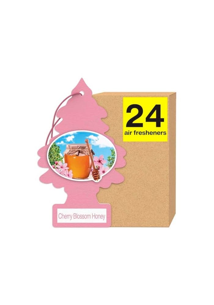 LITTLE TREES Car Air Freshener Hanging Tree Provides Long Lasting Scent for Auto and Home 24 Air Fresheners Cherry Blossom