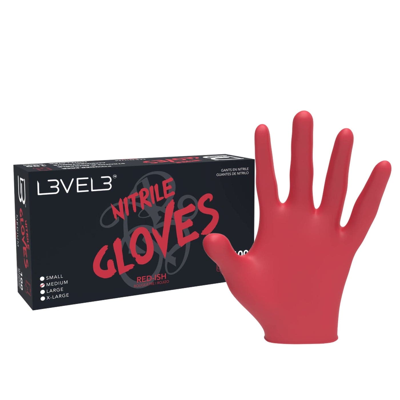L3 Level 3 Nitrile Gloves Professional Heavy Duty Disposable Gloves Latex Free Fits Snug Box of 100