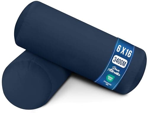 Utopia Bedding Bolster Pillows Insert Pack of 2 Navy 6 x 16 Inches Bed and Couch Pillows Indoor Decorative Pillows
