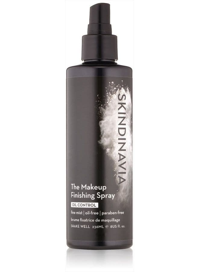 Skindinavia The Makeup Finishing Spray Oil Control, For Oily Skin, Long-Lasting Up to 16+ Hours, Heat-Resistant & Waterproof, Fine Mist Finishing Spray for Makeup (8 Oz)