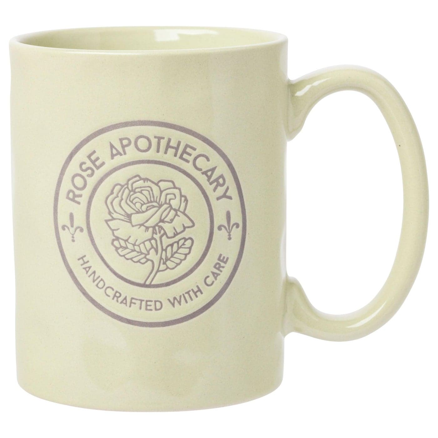 Silver Buffalo Schitts Creek Rose Apothecary Circle Badge Wax Resist Ceramic Pottery Mug 17 Ounces