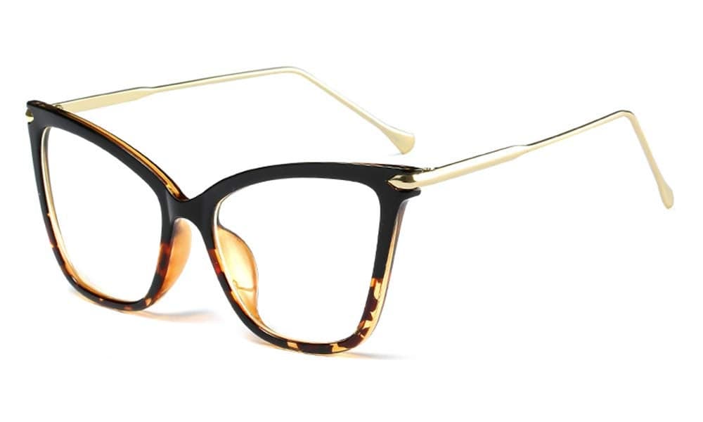 FEISEDY New Oversized Cat Eye Glasses Frame Eyewear for Women B2460