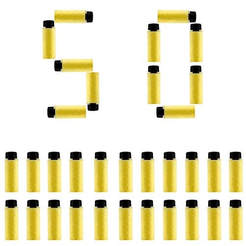 WORKER 50PCS Stefan 36mm Short Darts for Modified Nerf Toy Color Yellow Black