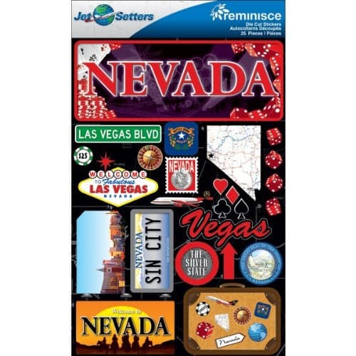 Reminisce Jet Setters 2 3-Dimensional Sticker, Nevada