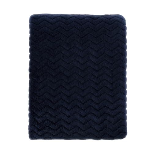 CREVENT 30X40 Soft Cozy Warm Baby Blankets for Boys Girls Solid Color All Season Use Newborn Essentials Wave Dark BlueNavy