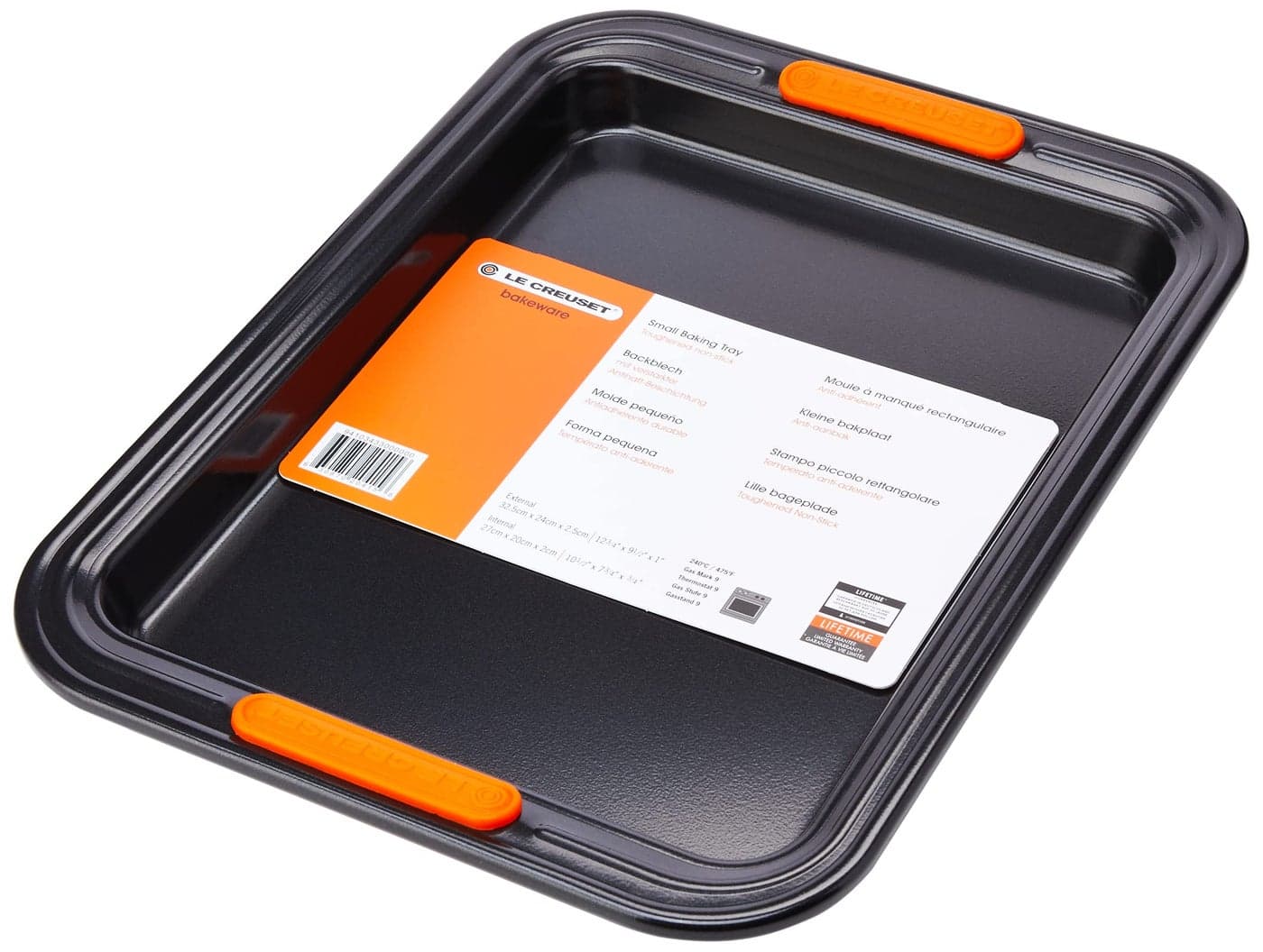Le Creuset NonStick Carbon Steel Small Rectangular Baking Tray 322 x 24 x 258 cm Matte Black 46078320010000