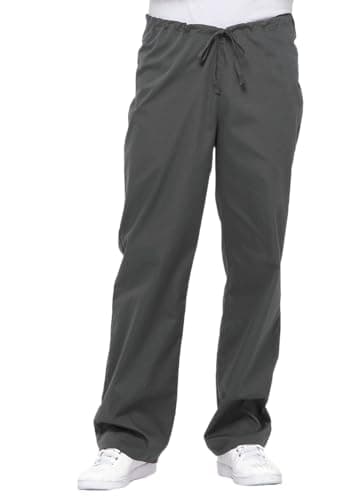Dickies Womens Signature Unisex Drawstring Medical Scrubs Pants, Pewter, Small Short US