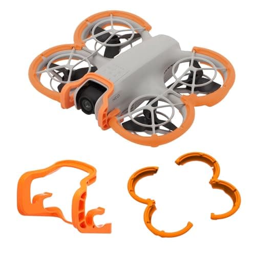 FSIDIWT Neo Propeller Guard Protector + Gimbal Bumper Guard for DJI Neo, 2 in 1 Anti-Collision Protection Guard Set for DJI Neo Accessories, Not Suitable for DJI Neo 2 (Orange)