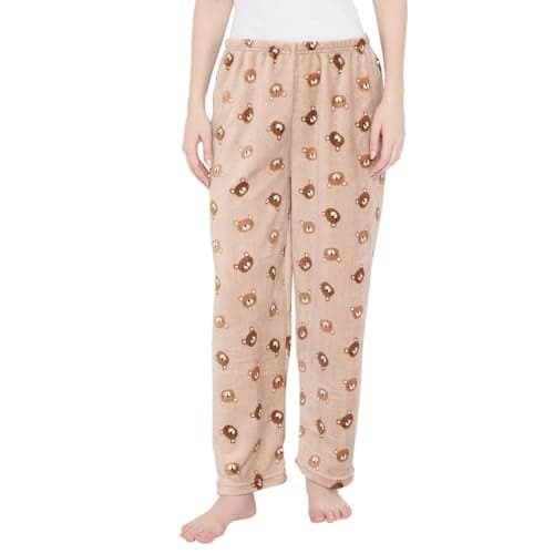 CAMEY Women's Winter Soft & Warm Printed Lower | Pyjama (Brown, XL)